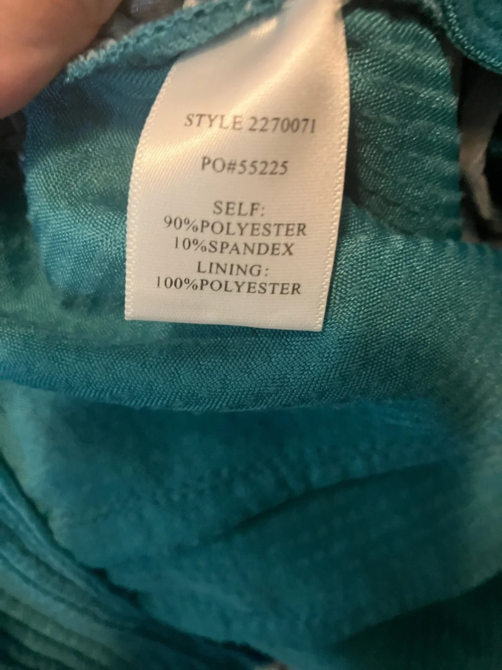Current Air Teal Wide-Leg Corduroy Pants - Picture 6 of 6